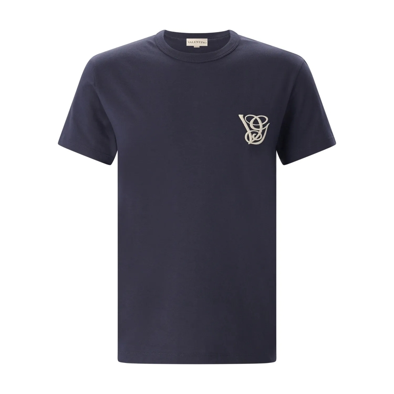 Valentino Garavani Hemd T-Shirt mit Stickerei Navy