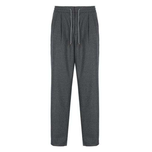 Brunello Cucinelli  Virgin Wool Pants Grey