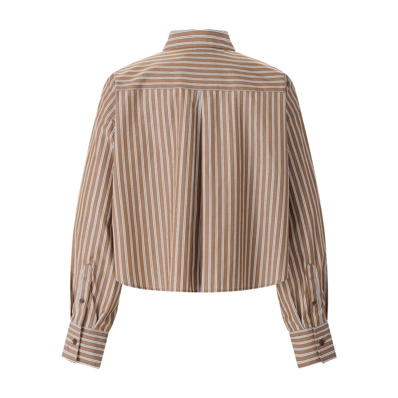 Rag & Bone Bluse Cropped Hemdbluse Marin braun(Image 2)