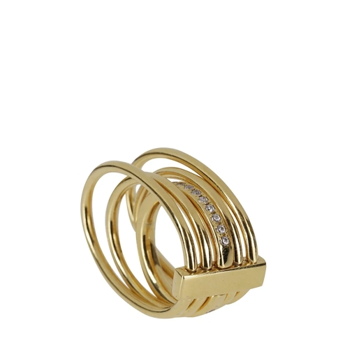 Panconesi Ring Solar Crystal Ring Gold