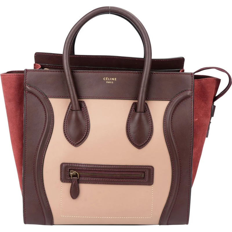 Celine Schultertasche Celine Tricolor Leather Luggage Handbag mehrfarbig