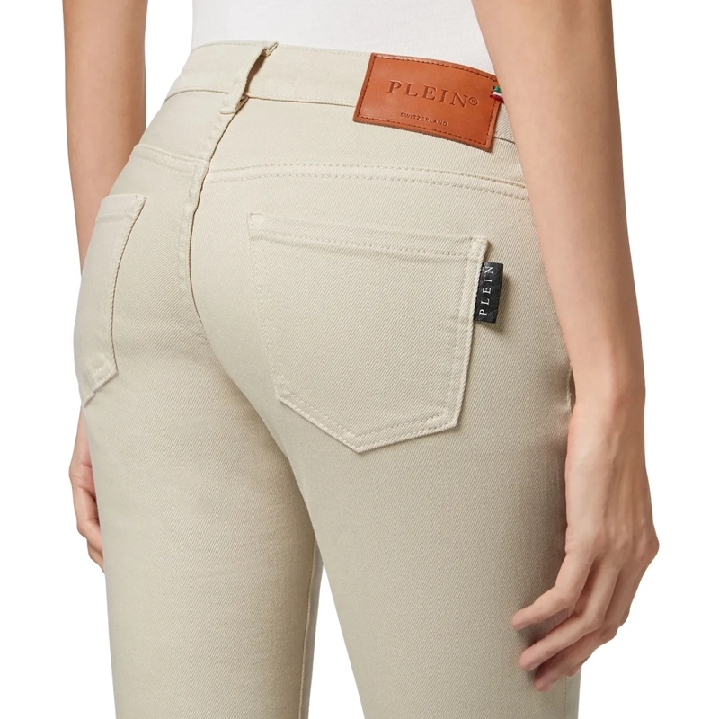 Philipp Plein Skinny-Leg-Jeans Jeans Slim Fit Iconic Plein beige(Image 4)