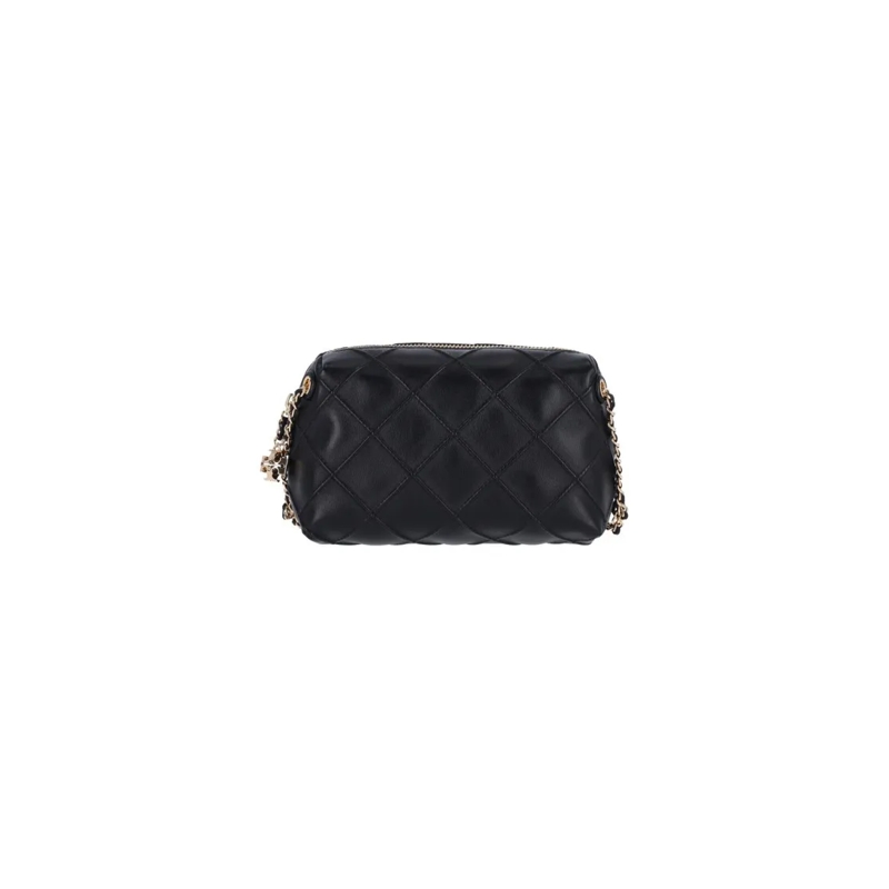 Tory Burch Schultertasche "Fleming" Shoulder Bag, In Black Lambskin Black