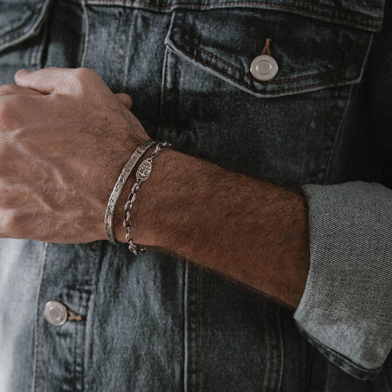 Haze & Glory Armband Armband Steadyfast Anker Maritim 925 Silber schwarz(Image 6)