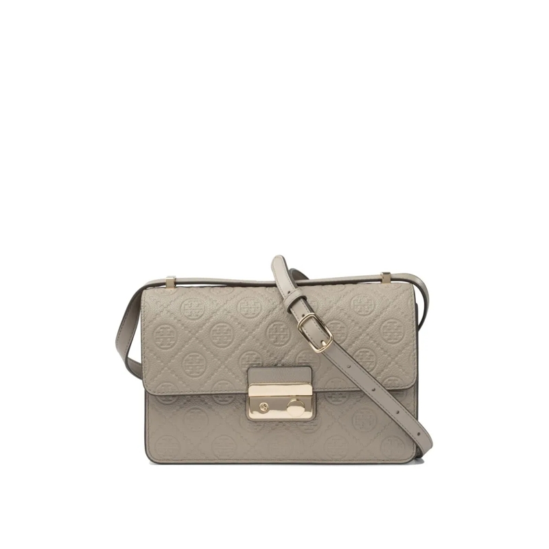 Tory Burch Schultertasche Leather Crossbody Bag Grey