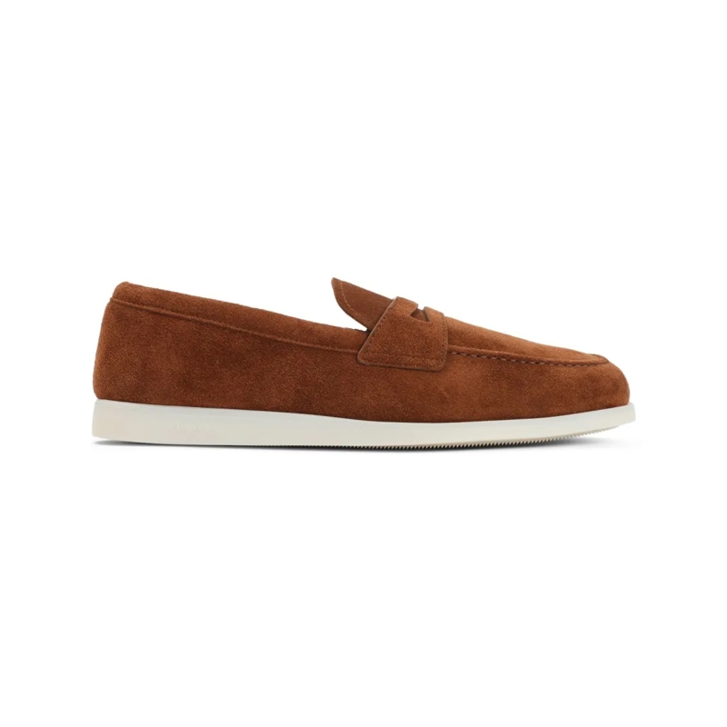 Church's Mocassin Brown Calf Leather Loafers Red