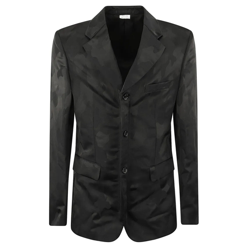 Comme des Garcons Blazer Camouflage Single-Breasted Jacket Black