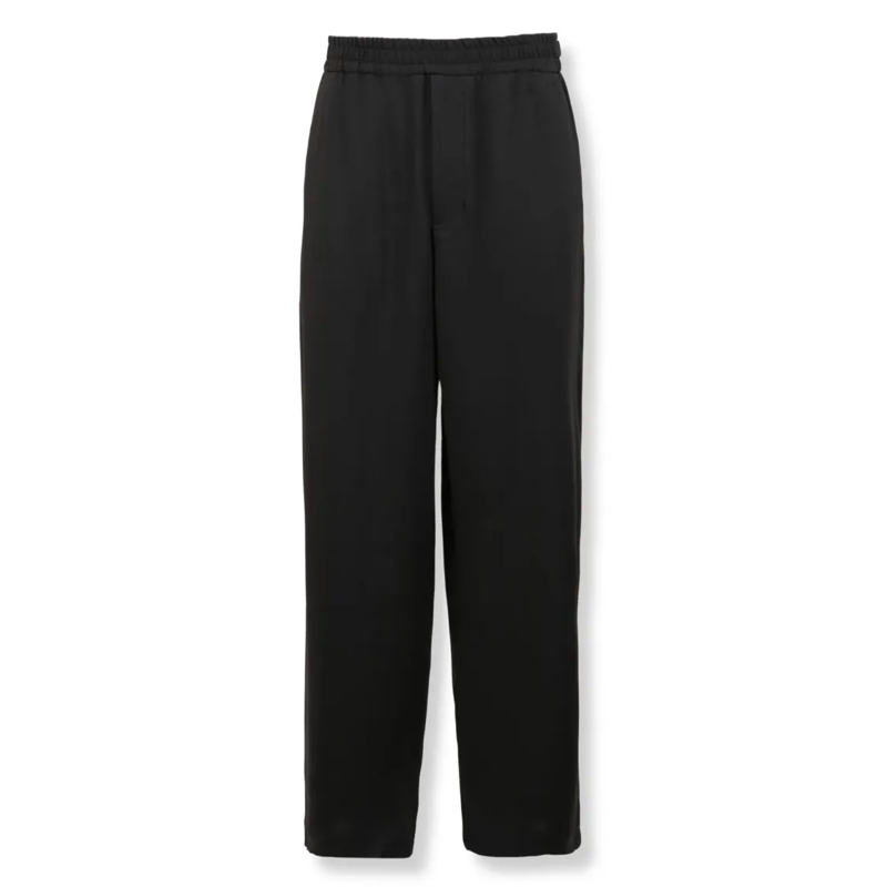 AMI Paris Anzugshose High-Waist Straight-Leg Trousers Black