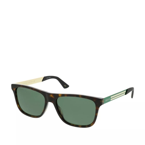 Gucci GG0687S-003 57 Sunglasses Havana-Green-Green Zonnebril