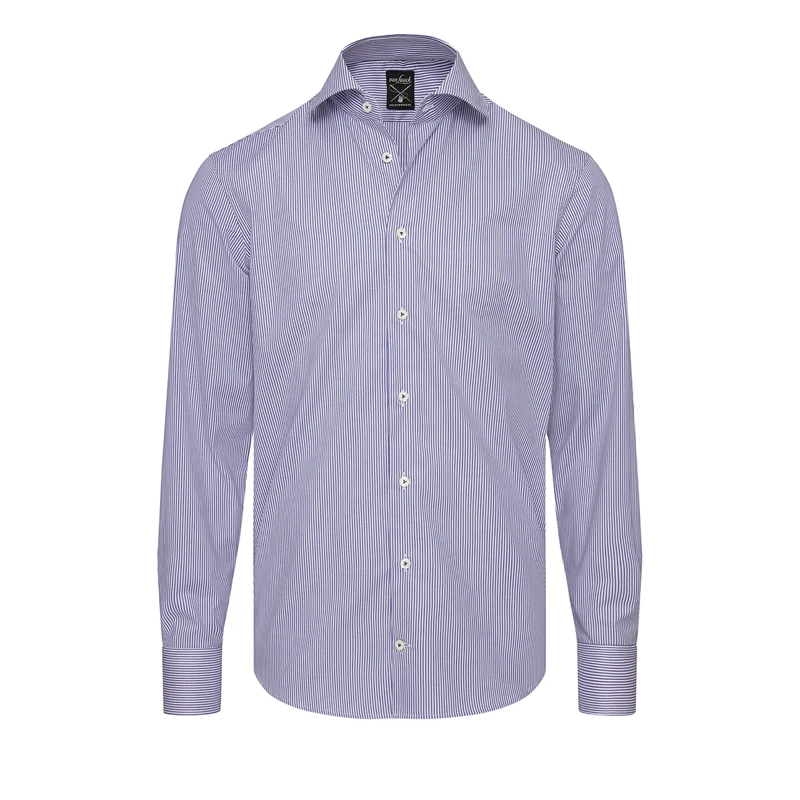 VAN LAACK Hemd Hemd Tailor Fit Streifen dunkel-blau