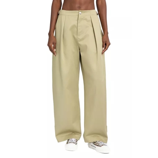 Burberry Wide Leg Casual Trousers Neutrals 