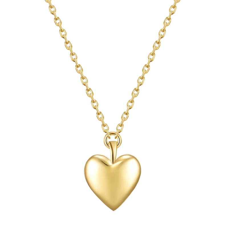 Glanzstücke München Mittellange Halskette Sterling Silber Halskette Herz gold