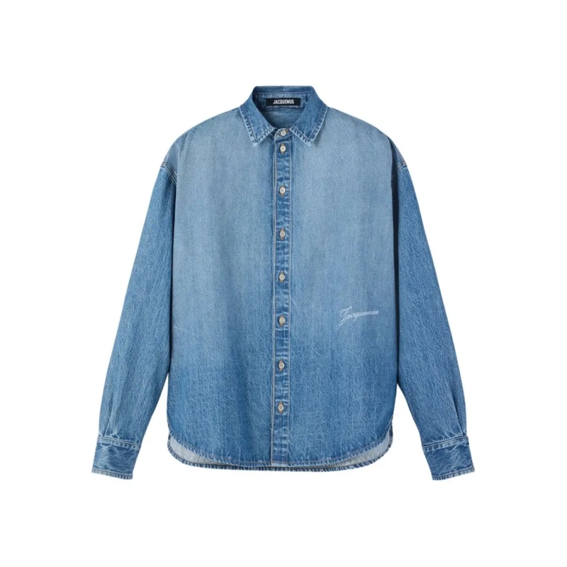 Jacquemus Overhemd Relaxed Fit Denim Shirt Blue