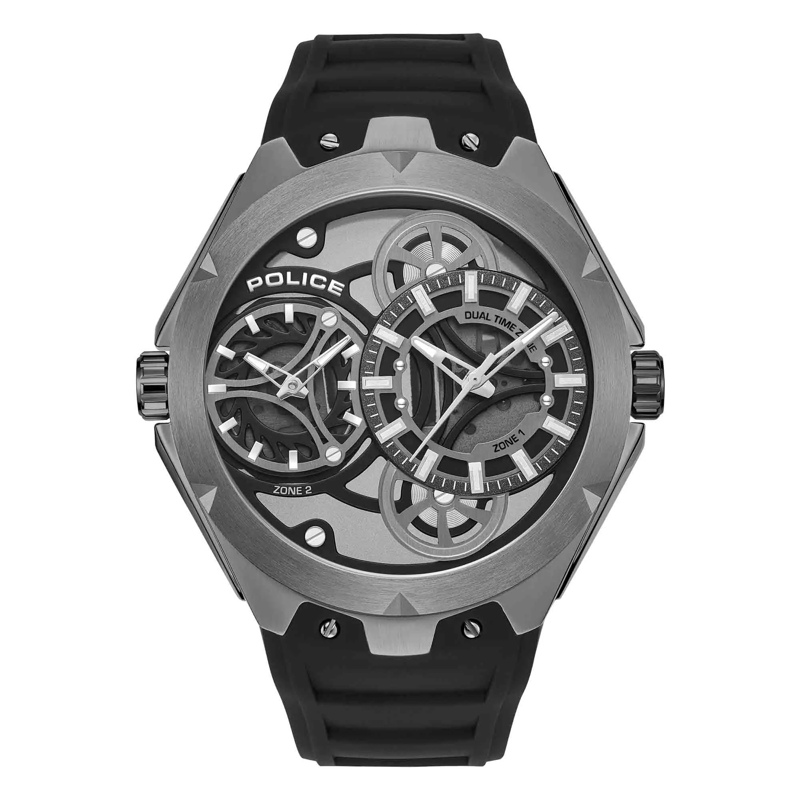 Police Automatikuhr Quarzuhr Scepter schwarz