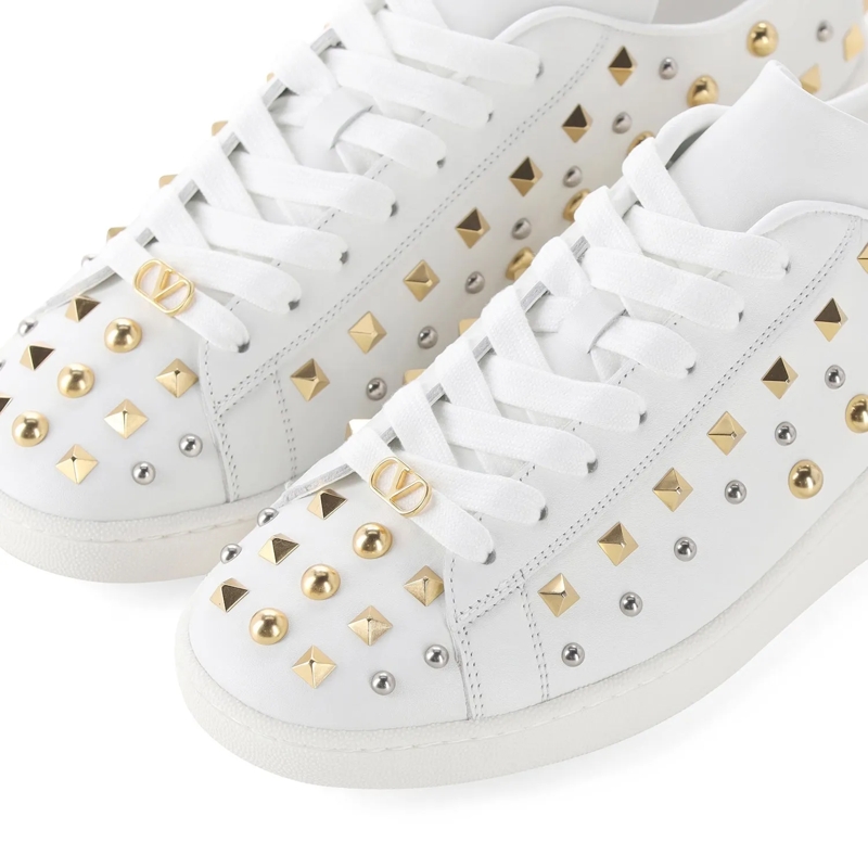 Valentino Garavani Schnürschuhe Sneaker mit Nieten weiß(Image 4)
