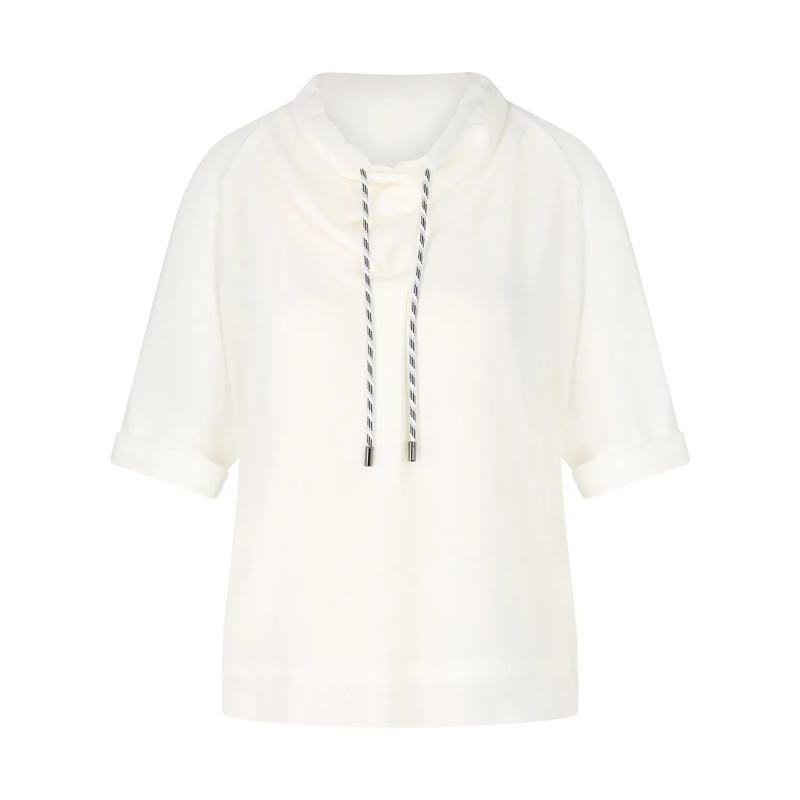 Marc Cain Bluse Sportives Blusenshirt Weiß