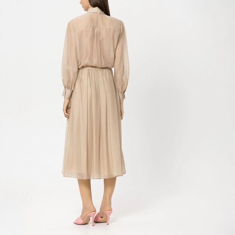 Luisa Cerano Bluse Hemdbluse mit Glitzersteinen soft camel(Image 3)