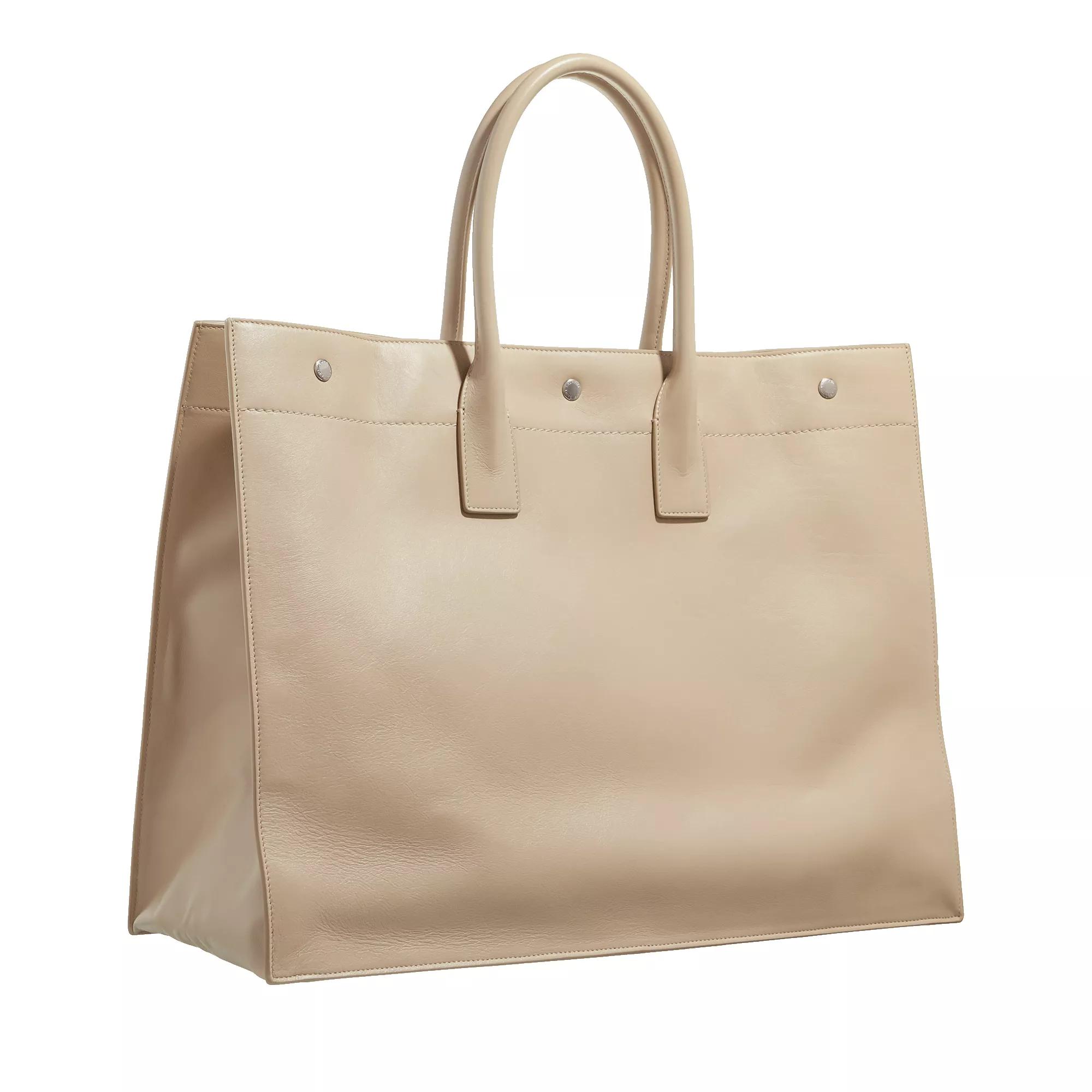 Rive gauche tote bag 2025 in linen and leather