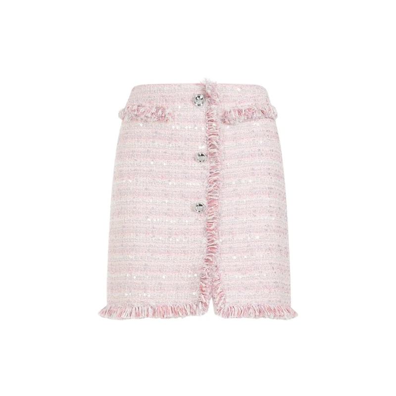 Giambattista Valli Minijupe Pink Bouclé Mini Skirt Pink