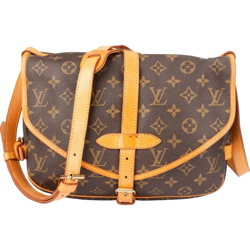 Louis Vuitton Schultertasche Louis Vuitton Canvas Monogram Saumur 30 Crossbody  braun