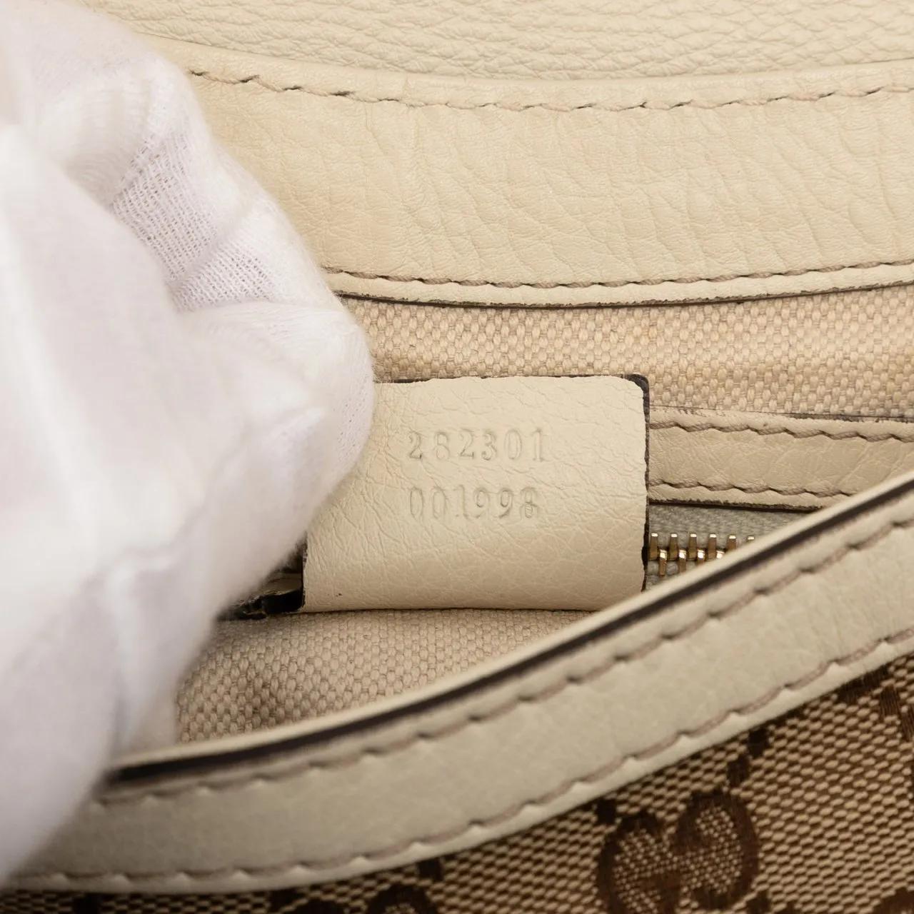 Thumbnail - Gucci Hobo Bags - GG Canvas Bella Flap Satchel - Gr. unisize - in Braun - für Damen