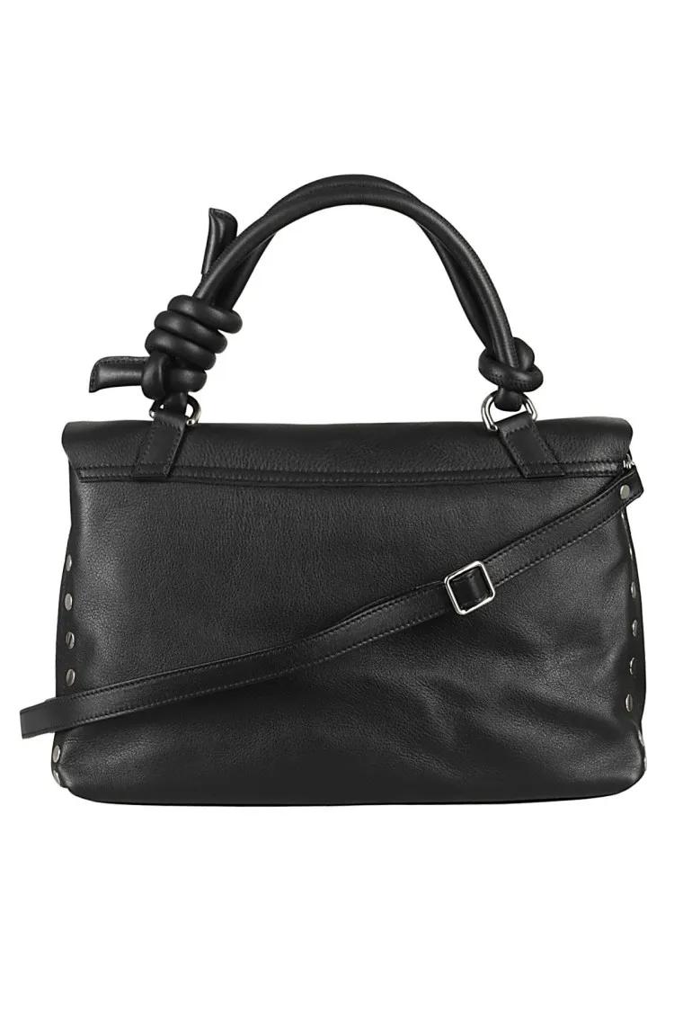 Zanellato Hobo bags Bag Postina Piuma Knot M Handbag in zwart