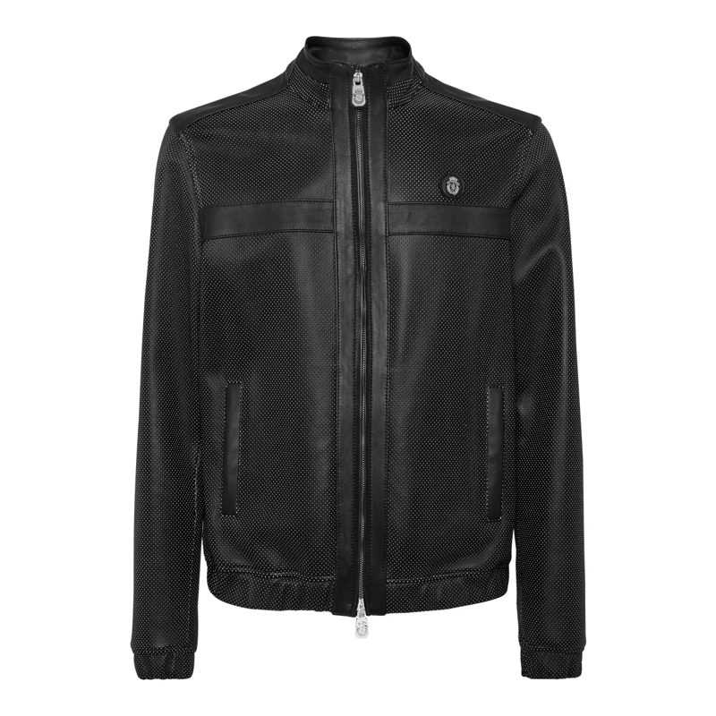 BILLIONAIRE Daunenjacke Lederjacke schwarz