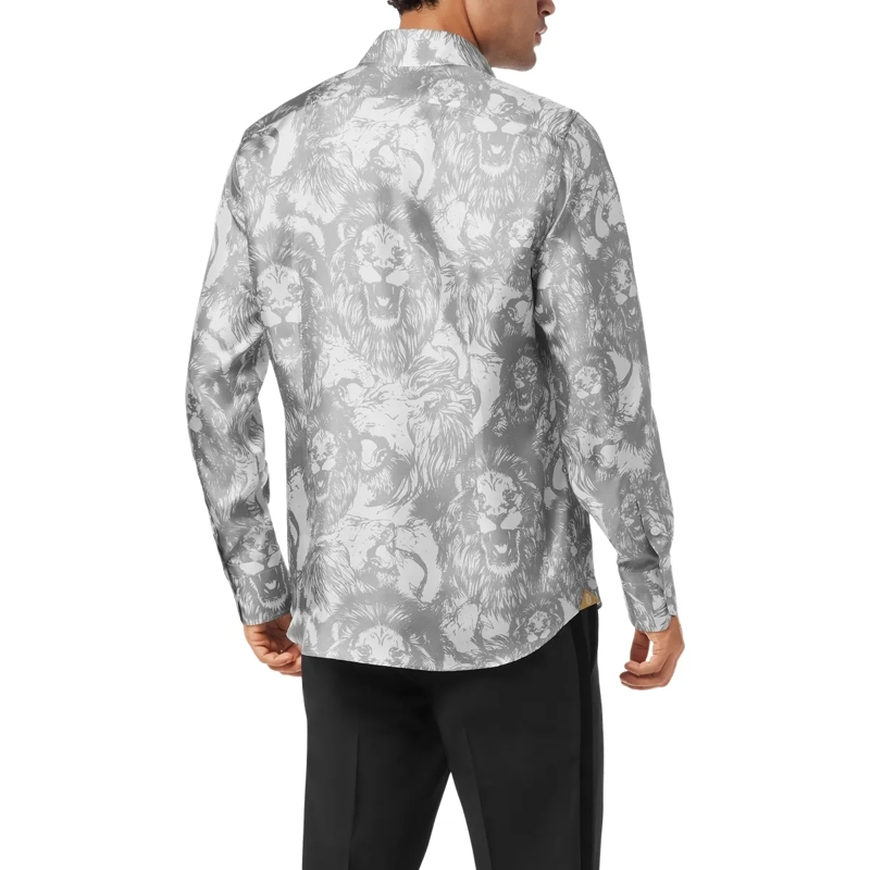 BILLIONAIRE Hemd Hemd Goldschnitt Ls Lion weiss(Image 2)