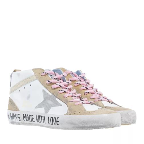 Golden Goose Mid Star Sneakers White/Sand/Silver/Cream High-Top Sneaker