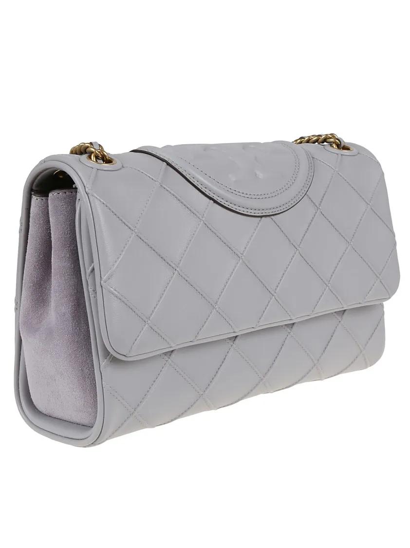 TORY BURCH Hobo bags Fleming Soft Convertible Shoulder Bag in grijs