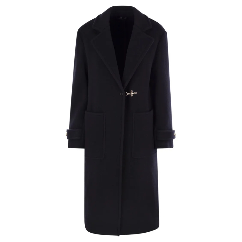 Fay Trenchcoat Wool And Cashmere Coat Blue