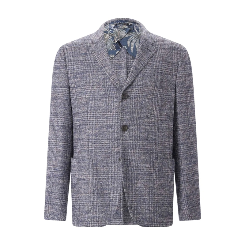 Etro Anzugjacke Sakko aus Alpaka-Mix blau