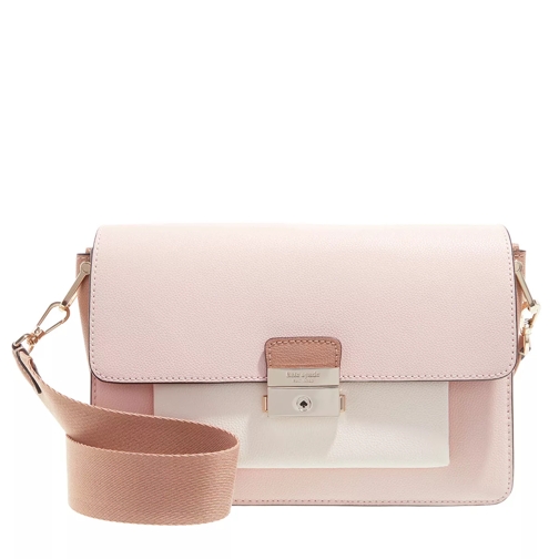 Kate Spade New York Voyage Colorblocked Small Grain Textured Leather Pale Dogwood Multi Messenger Bag