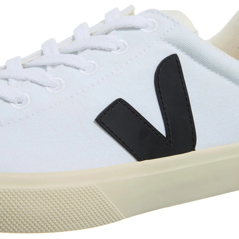 Veja Lage-top sneaker Campo Canvas White Black(Image 5)