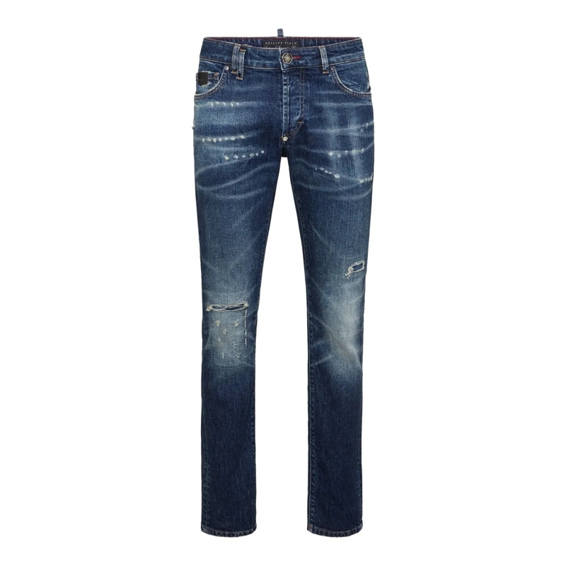 Philipp Plein Jeans mit geradem Bein Vergessen Sie die Routine und wählen Sie etwas gan dunkel-blau