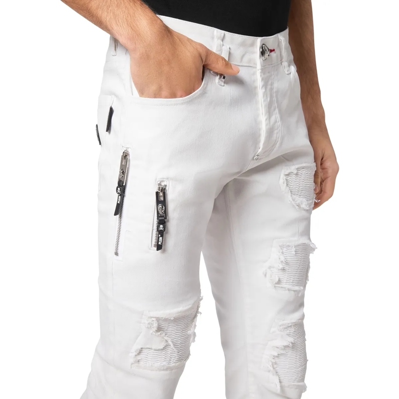 Philipp Plein Jeans mit geradem Bein Jeans Regular Fit Rock Star weiss(Image 4)