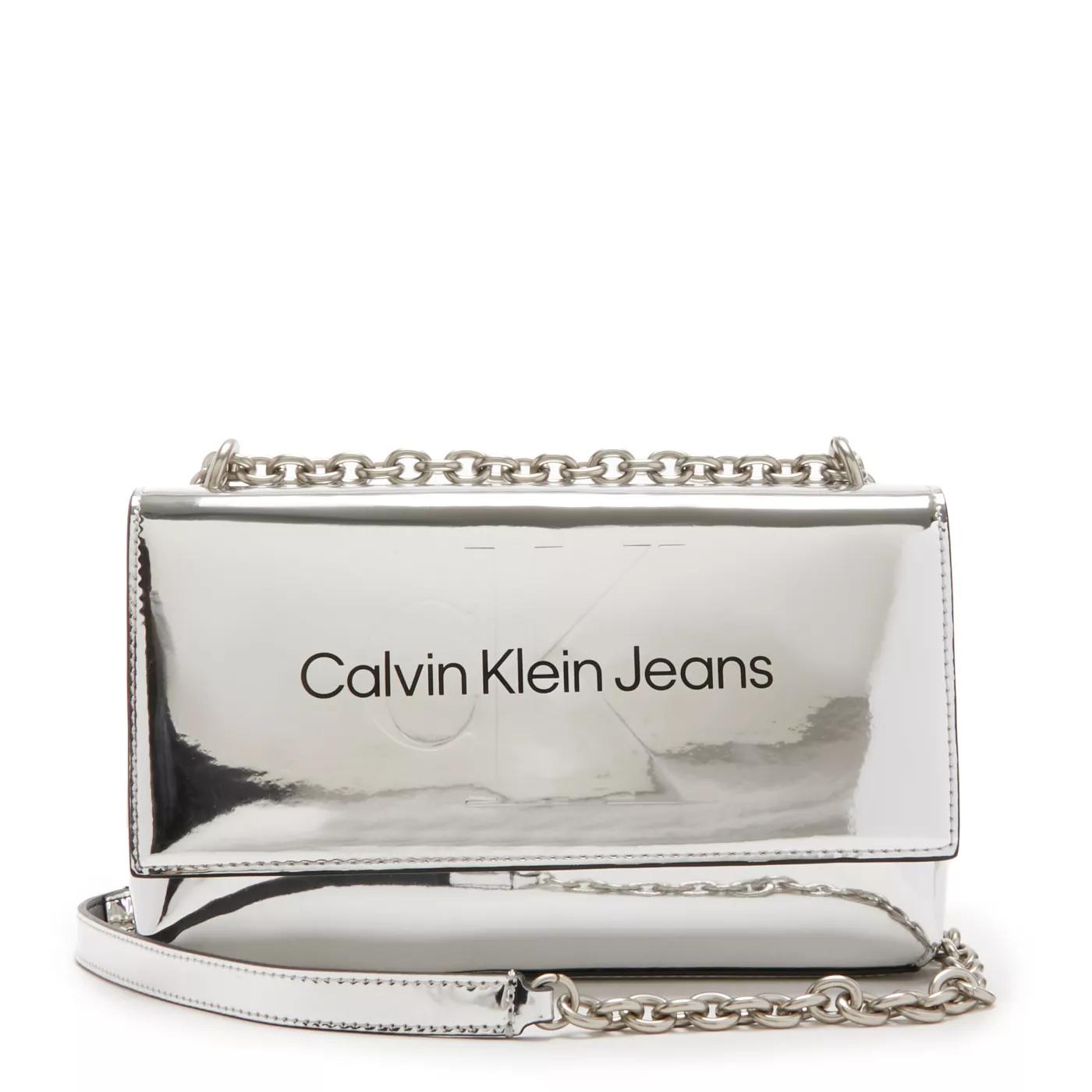 Calvin Klein Crossbody Bags - Calvin Klein Sculpted Silberfarbene Umhängetasche - für Damen