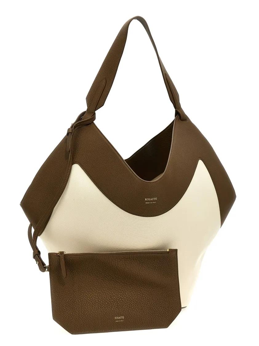 Khaite Shoppers & Totes 'Medium Lotus Tote' Shopping Bag in beige