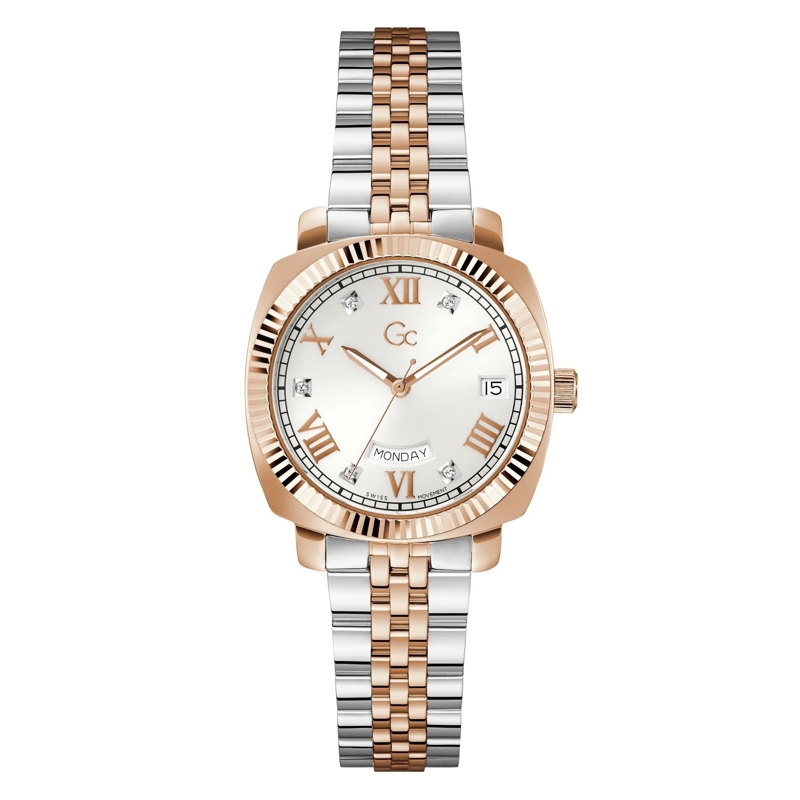 GC Quarzuhr Quarz-Analoguhr Gc Flair Coussin Lady rosa