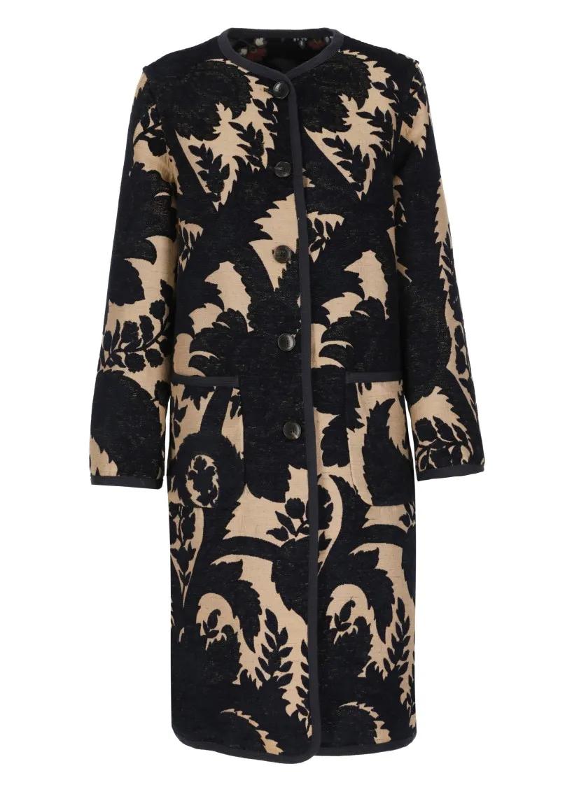 Etro - Reversible Coat With Print - Größe 42 - schwarz