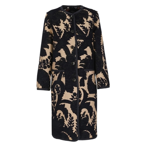 Etro Reversible Coat With Print Black Cappotti di transizione