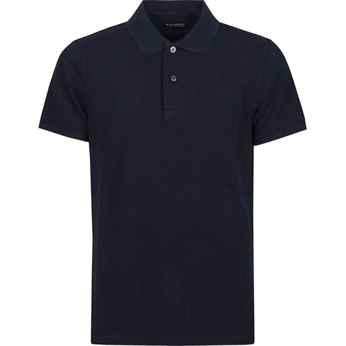 Tom Ford Polohemd Tennis Piquet Polo Shirt Blue blau