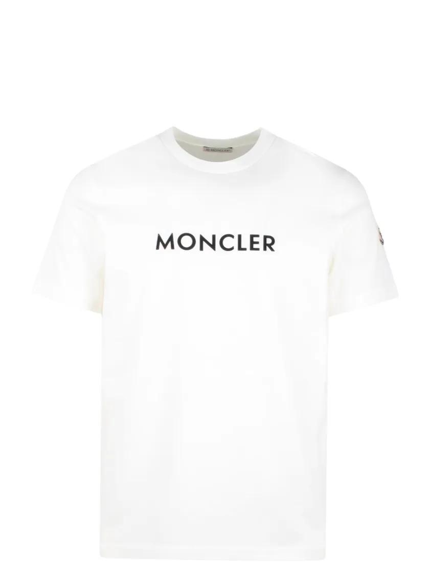 Moncler - Rubber Logo T-Shirt - Größe S - weiß