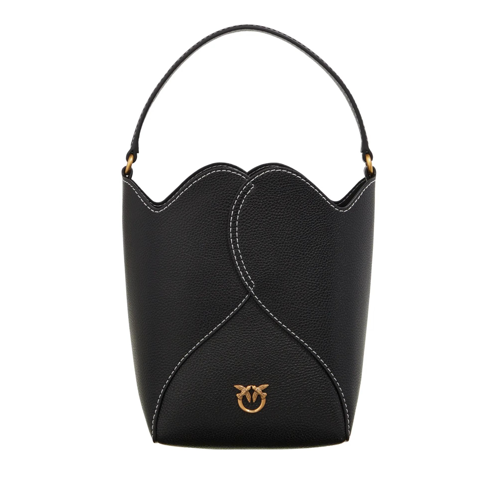 Pinko Beuteltasche - Heart Bucket - Gr. unisize - in Schwarz - für Damen