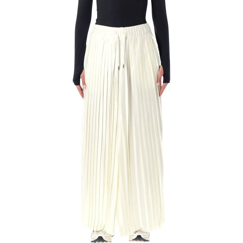 Nike  Tailored Neutral Pleated Pants With Structured Sil White