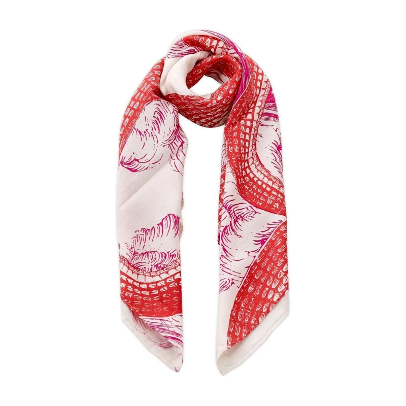 Friendly Hunting Écharpe légère Tuch aus Seide Creme