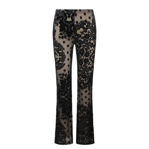 Etro  Velvet Jacquard Tulle Trousers Black