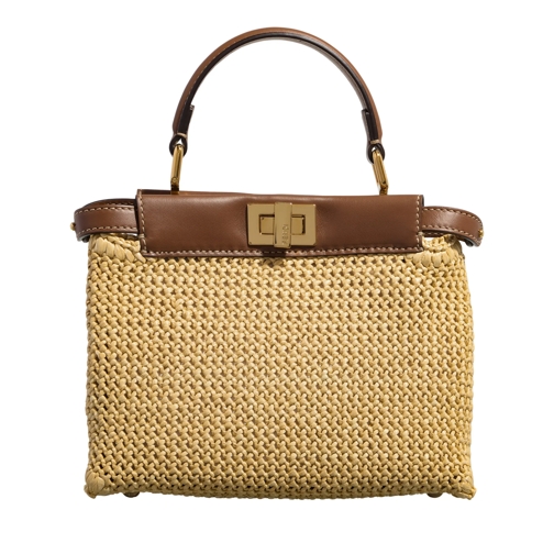 Fendi Peekaboo Minibag Natural / Gianduia Schooltas