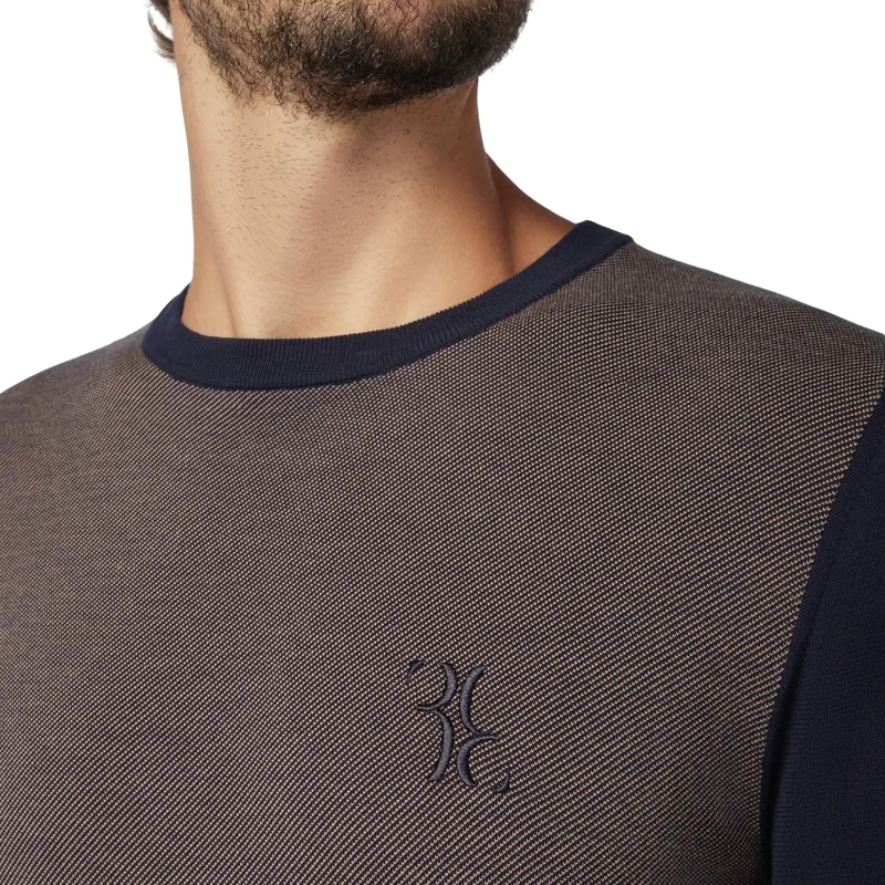 BILLIONAIRE  Rundhalspullover Double B dunkel-blau(Image 4)