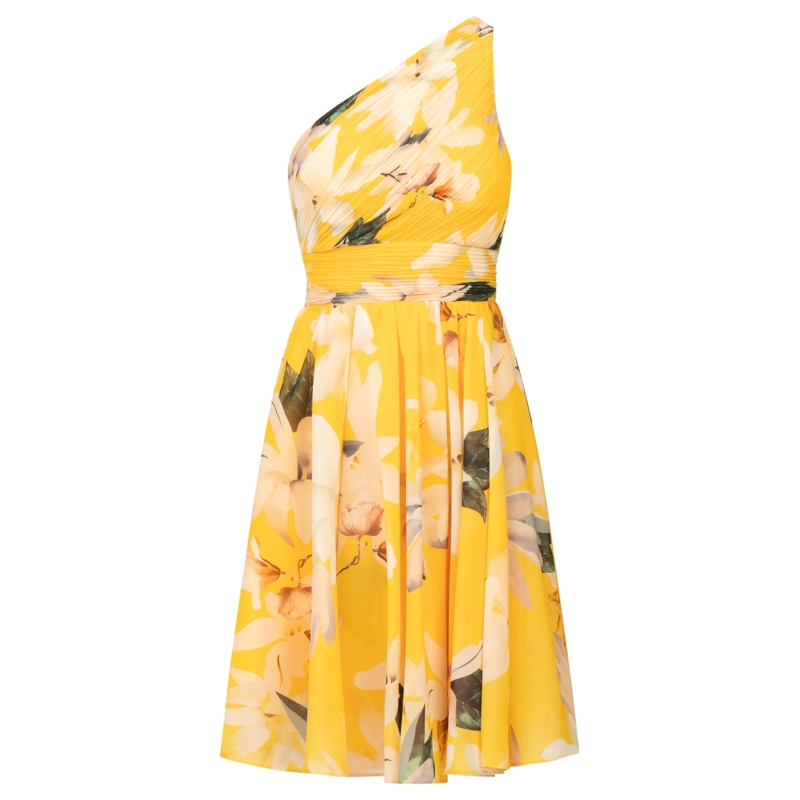 Kraimod Midikleid Cocktailkleid gelb
